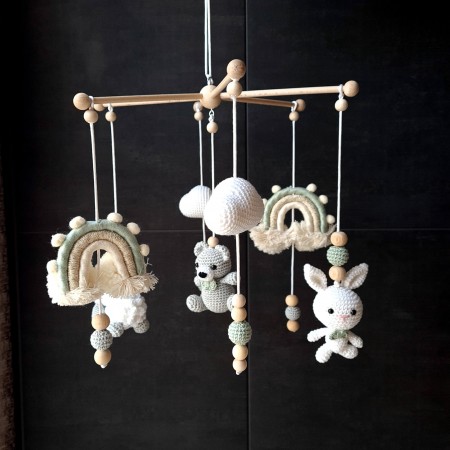 Baby Mobile Hase - Bär- Regenbogen- schaf
