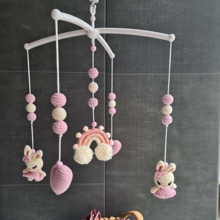 Baby Mobile Hase Regenbogen - weitere Farben