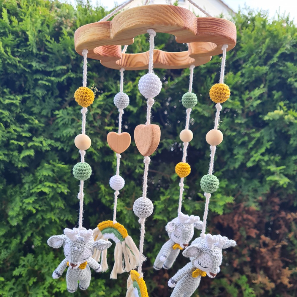 Baby Mobile Reh - senf