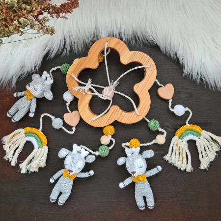 Baby Mobile Reh - senf