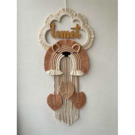 Makramee Löwen Wand/ Tür Anhänger