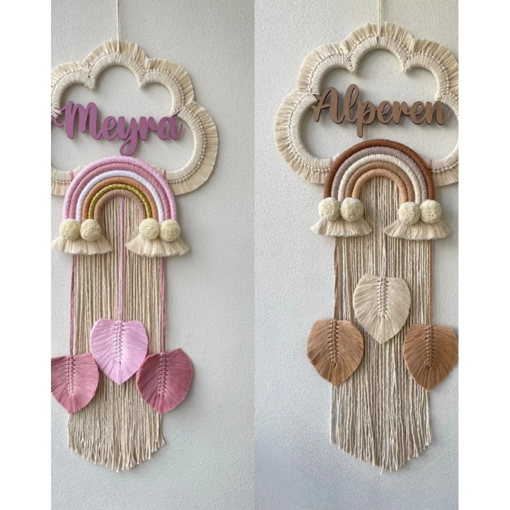 Makramee Regenbogen Wand/ Tür Anhänger