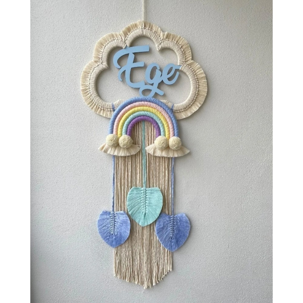 Makramee Regenbogen Wand/ Tür Anhänger
