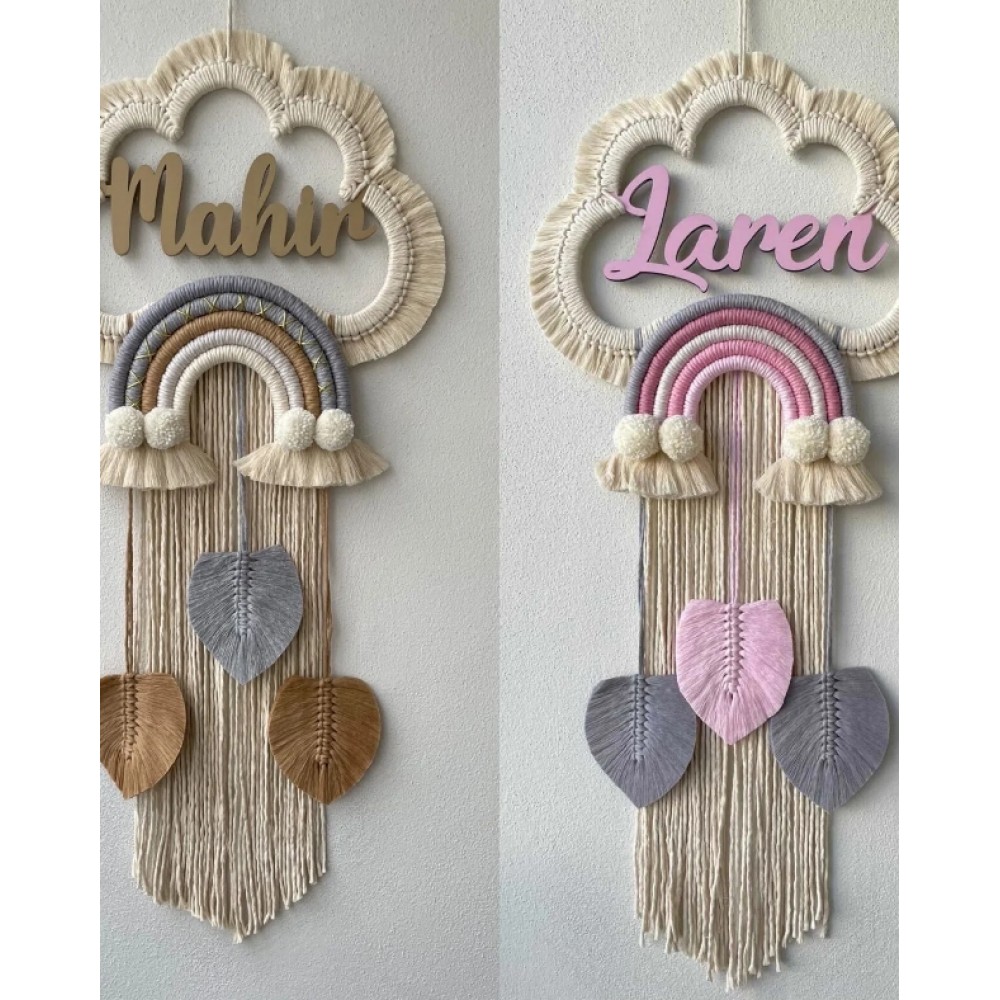 Makramee Regenbogen Wand/ Tür Anhänger