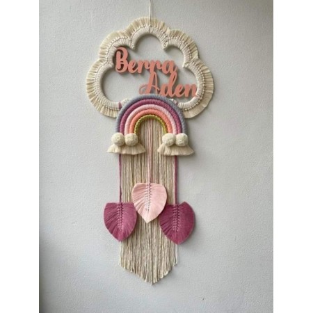 Makramee Regenbogen Wand/ Tür Anhänger