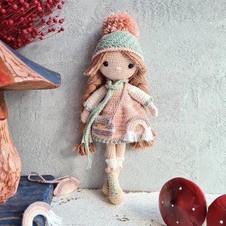 Gehäkelt Mädchen Puppe 