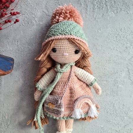 Gehäkelt Mädchen Puppe 