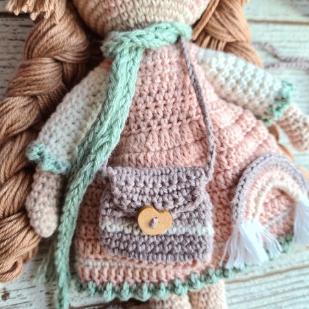 Gehäkelt Mädchen Puppe 