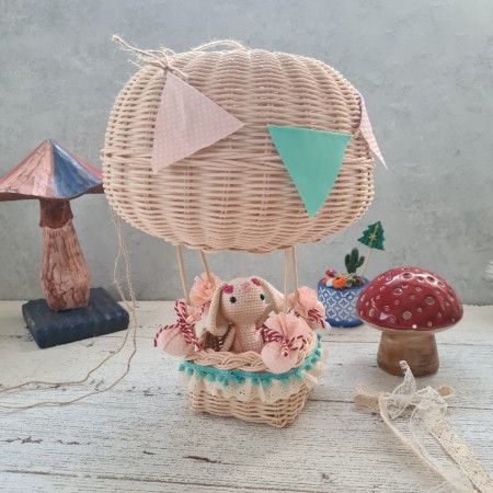 Rattan Heißluftballon Deko