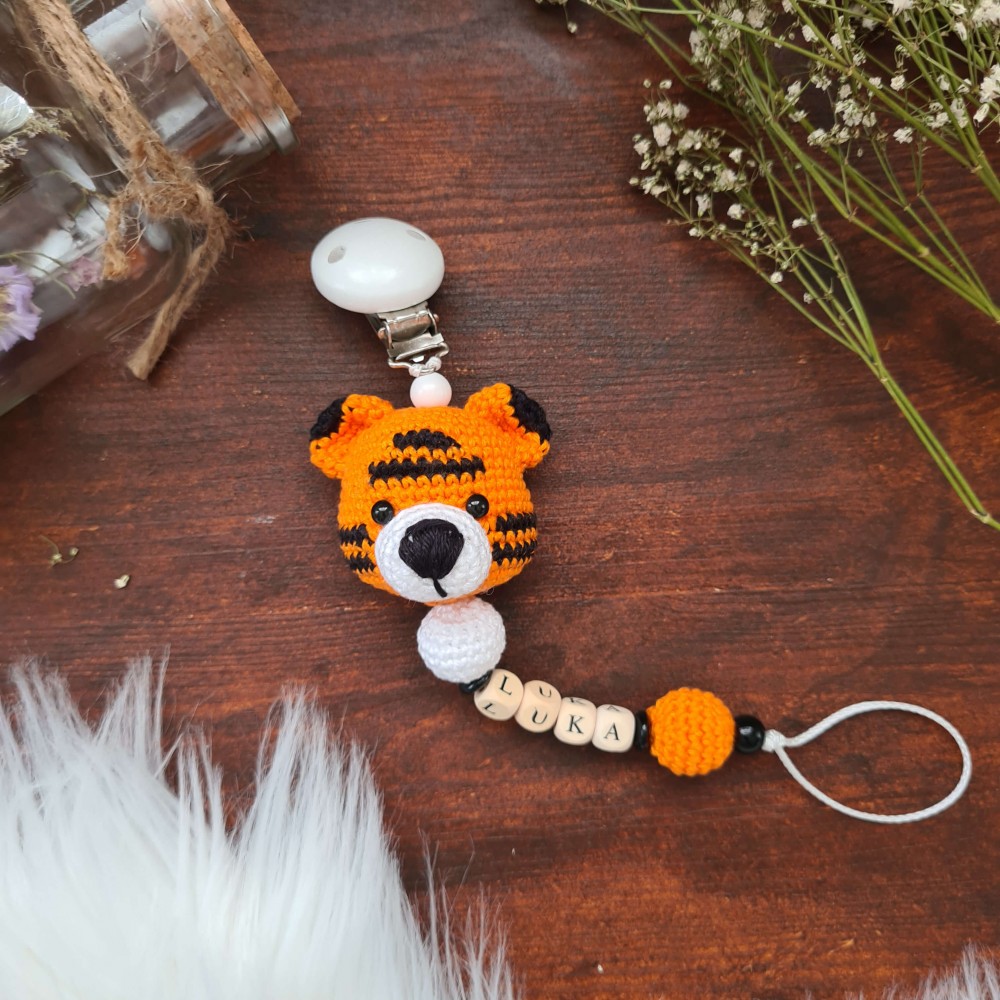 Schnullerkette Tiger