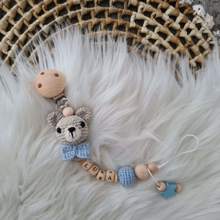 Schnullerkette Bär