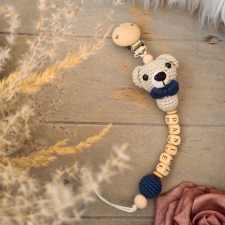 Schnullerkette Bär
