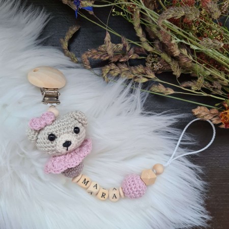 Schnullerkette Bär