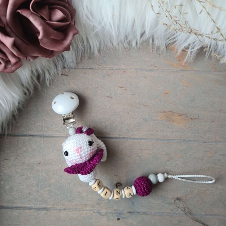 Schnullerkette Hase mit Schlappohren