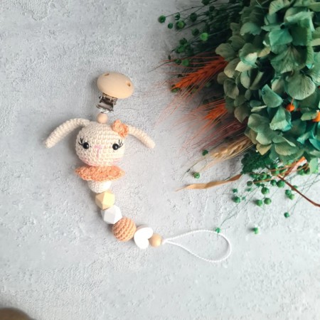 Schnullerkette Hase mit Schlappohren