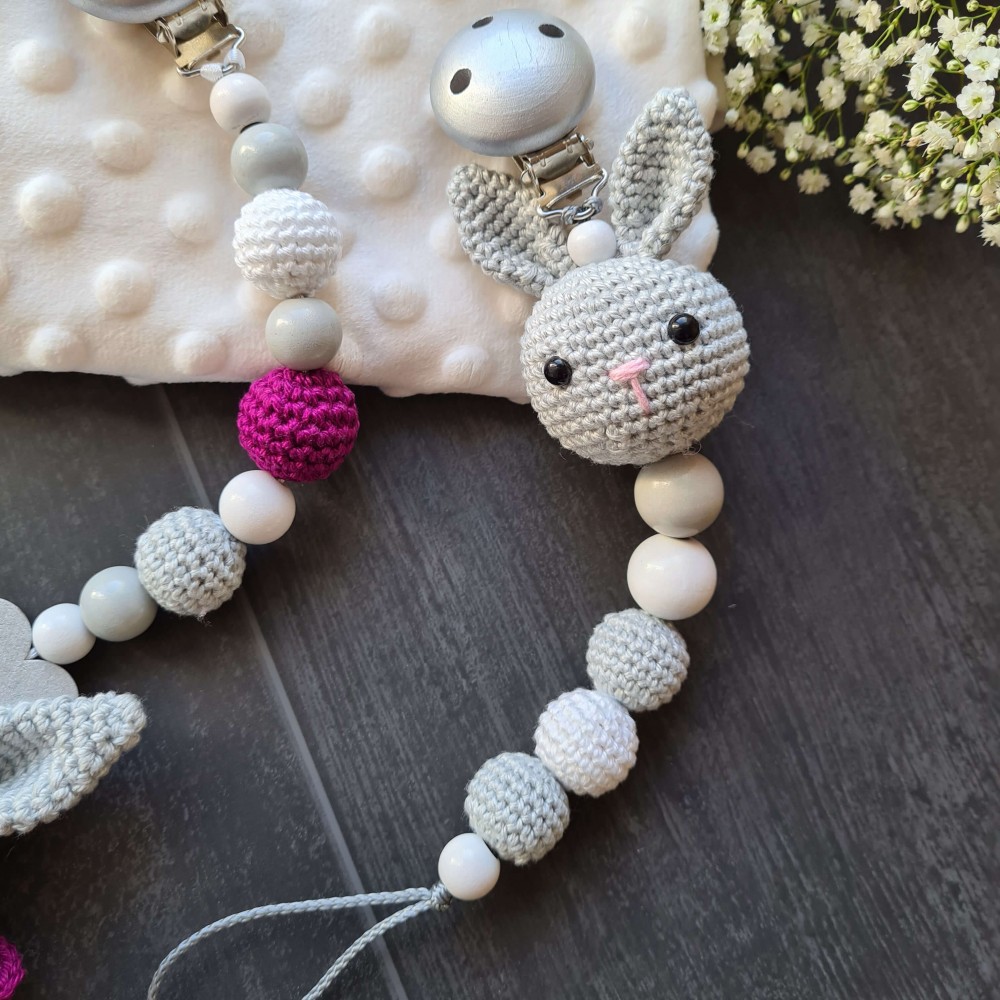 Schnullerkette Hase ohne Namen