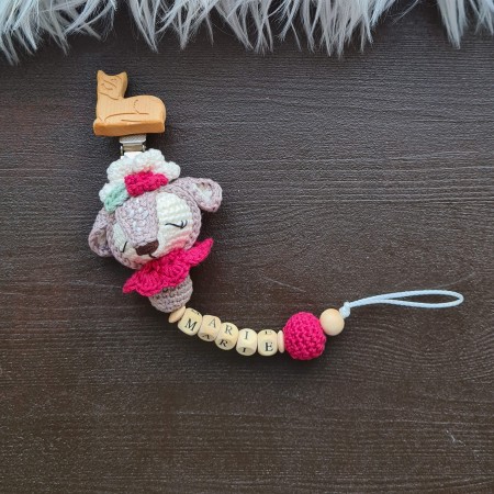 Schnullerkette Reh - verschiedene Farben