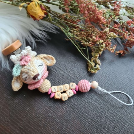 Schnullerkette Reh - verschiedene Farben