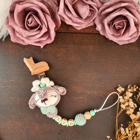 Schnullerkette Reh - verschiedene Farben