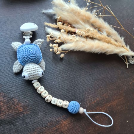 Schnullerkette Schildkröte mit Namen - verschiedene Farben