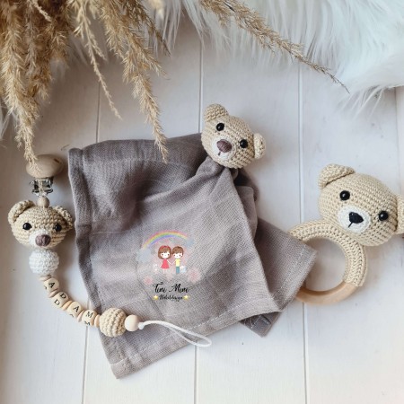 Baby-Set Bär beige