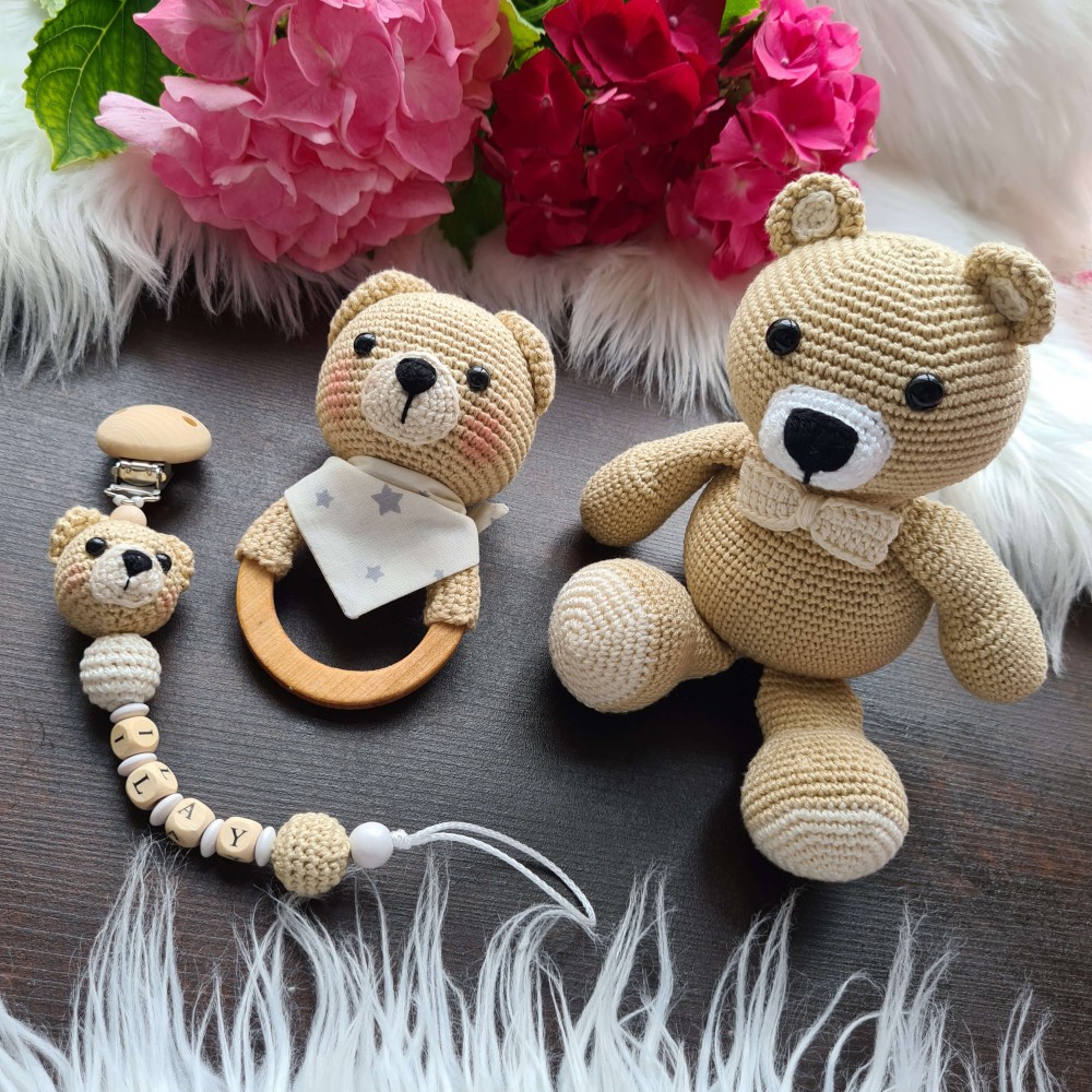 Baby-Set Bär beige
