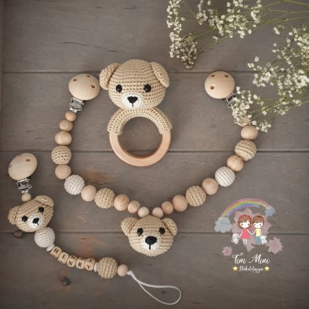 Baby-Set Bär beige