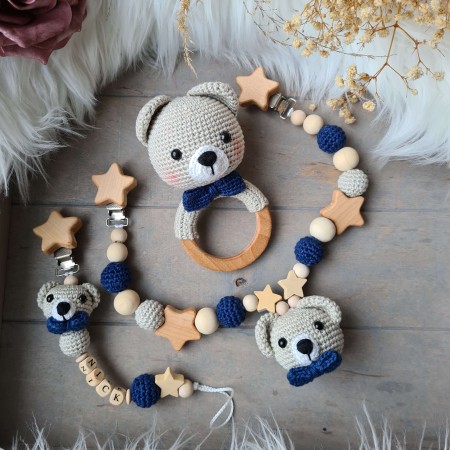 Baby-Set Bär dunkelblau