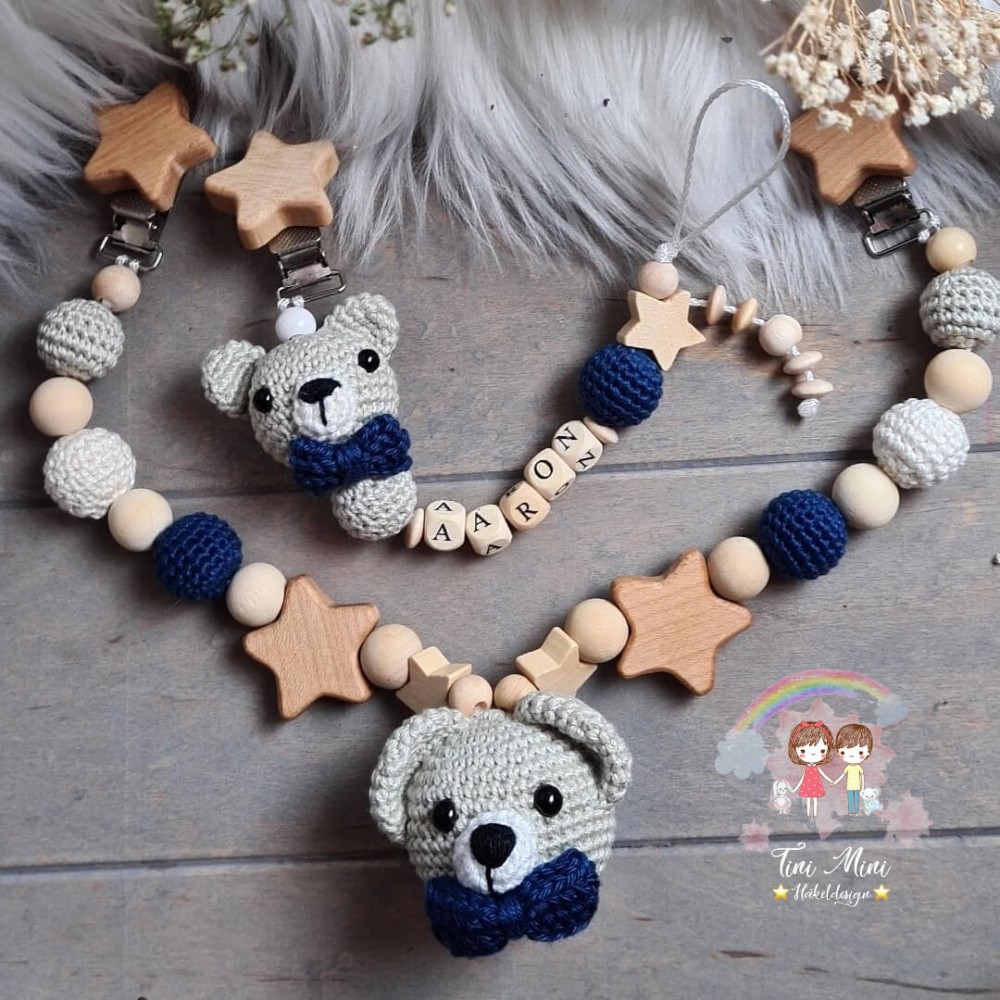 Baby-Set Bär dunkelblau