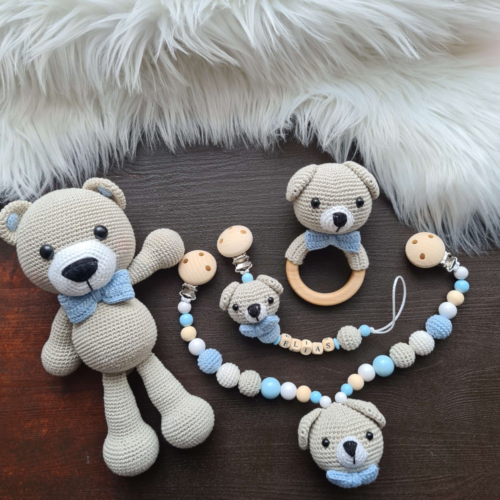 Baby-Set Bär blau