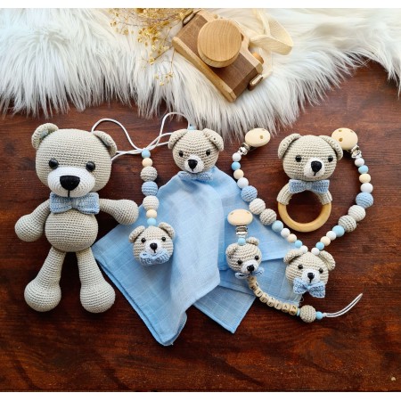 Baby-Set Bär blau