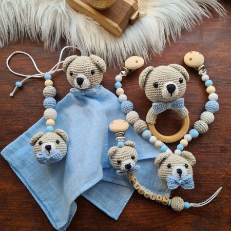 Baby-Set Bär blau