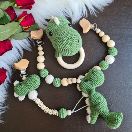 Baby-Set Dino grün