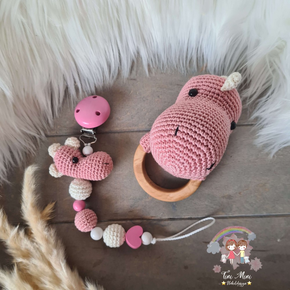 Baby-Set Dino pink