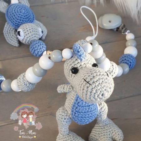 Baby-Set Dino blaugrau