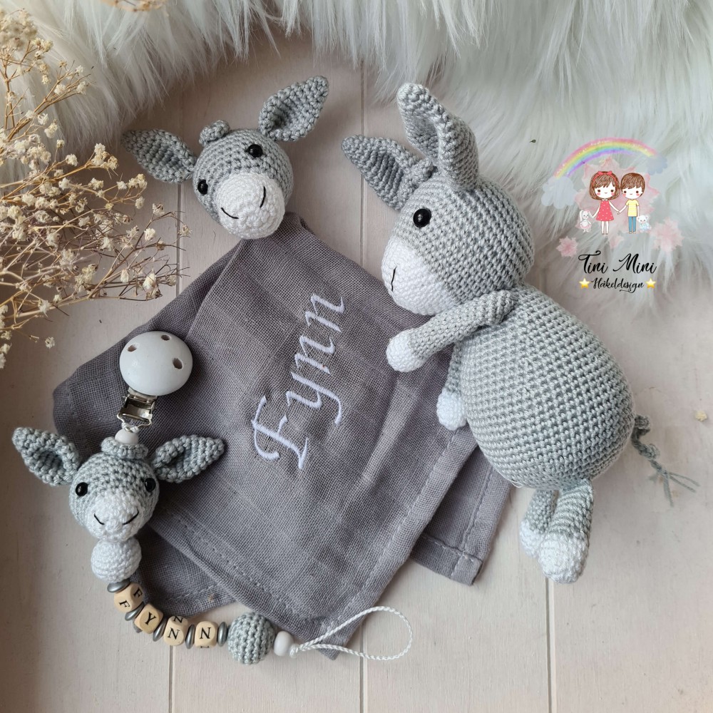 Baby-Set Esel grau