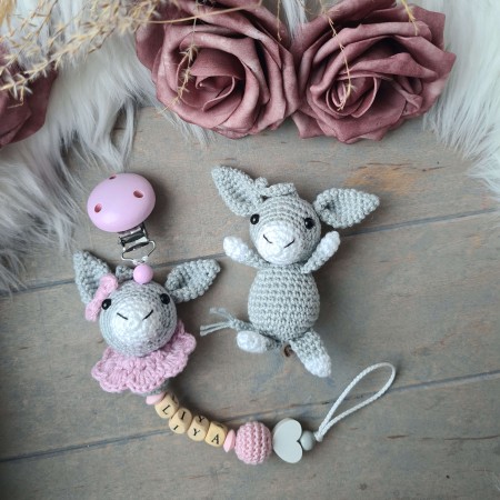 Baby-Set Esel rosa