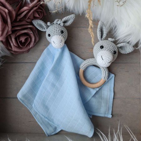 Baby-Set Esel grau blau