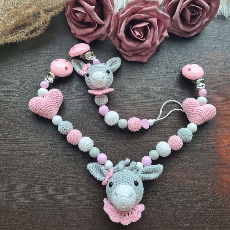 Baby-Set Esel rosa