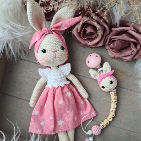 Baby-Set Hase mit Haarband Sterne