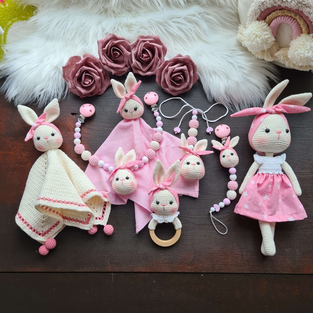 Baby-Set Hase mit Haarband Sterne
