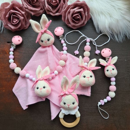 Baby-Set Hase mit Haarband Sterne