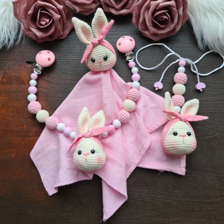 Baby-Set Hase mit Haarband Sterne