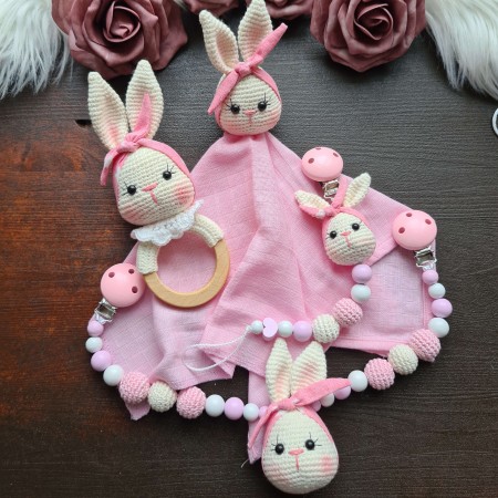 Baby-Set Hase mit Haarband Sterne
