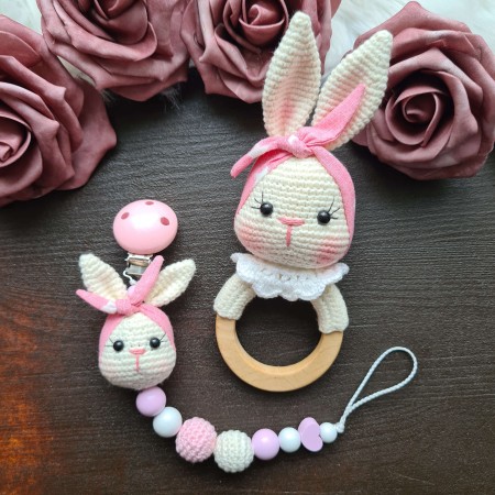Baby-Set Hase mit Haarband Sterne