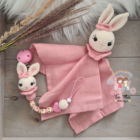 Baby-Set Hase beige-rosa