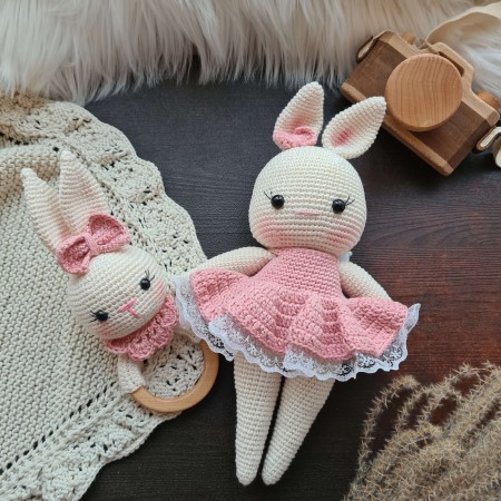 Baby-Set Hase beige-rosa