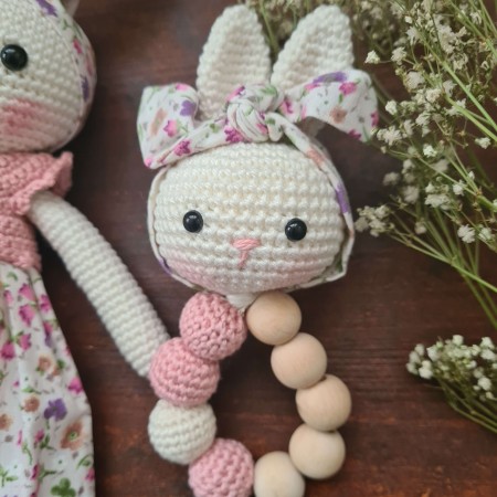 Baby-Set Hase mit Haarband geblühmt