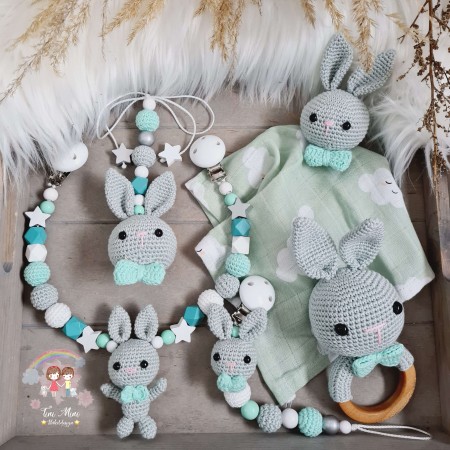 Baby-Set Hase Schlappohren mint
