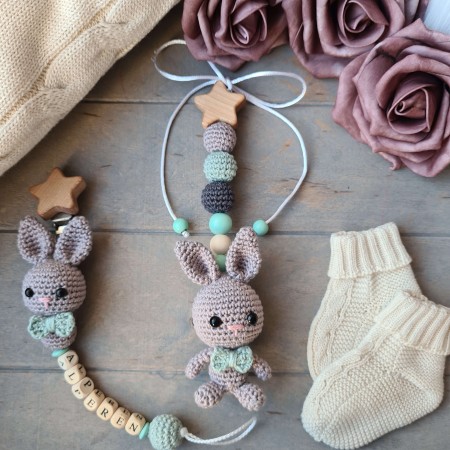 Baby-Set Hase Schlappohren mint